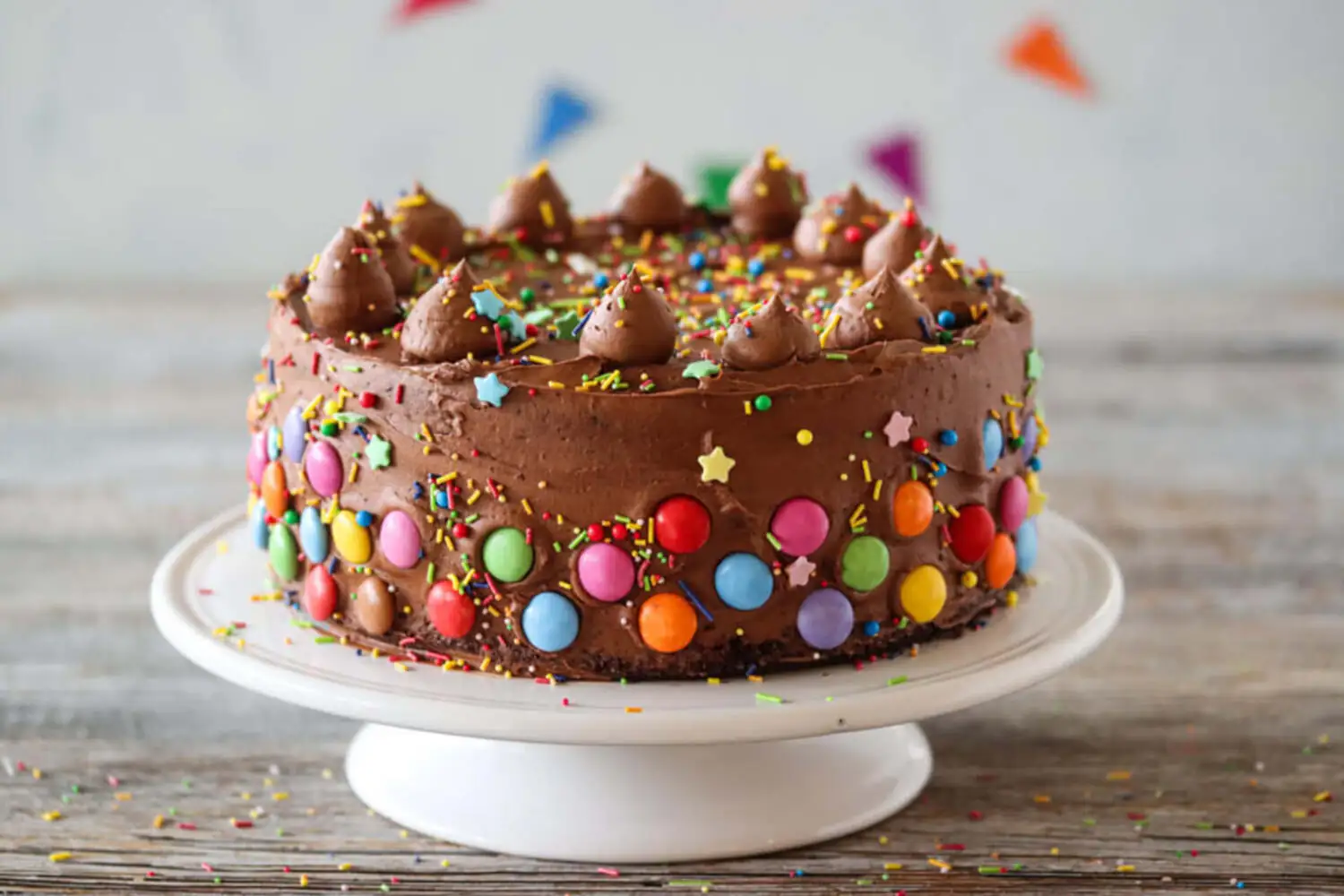 Sjokoladekake med smarties