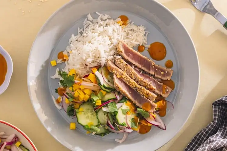 Sesamstekt tunfisk