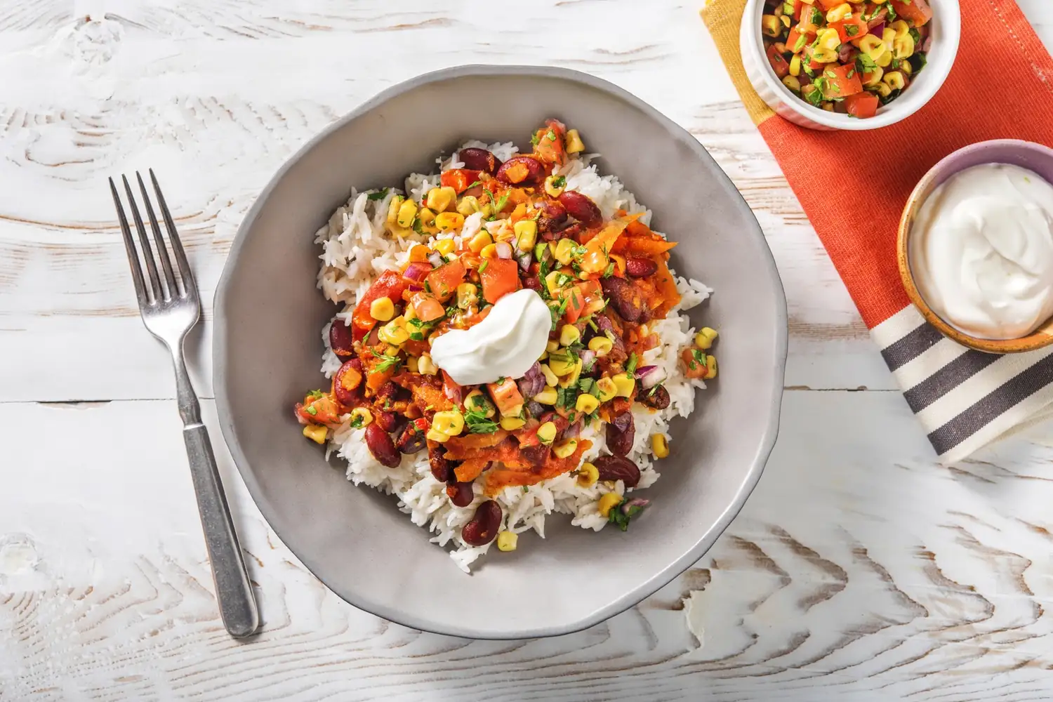 Vegetarisk bønnebowl